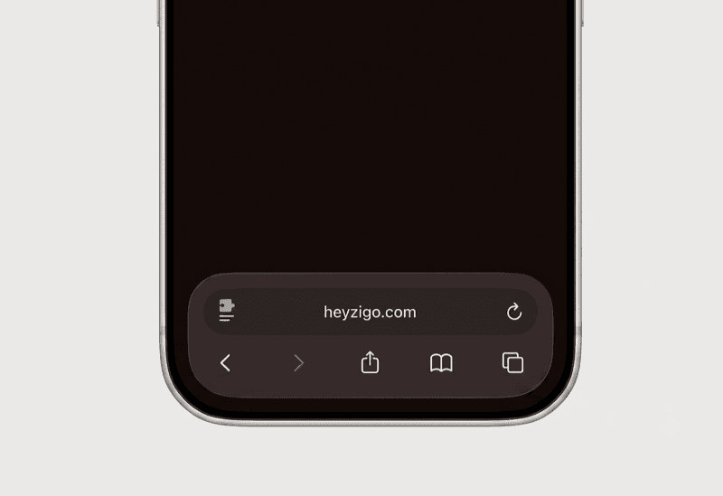 Safari toolbar with the Share button